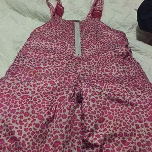 Girl cheetah print snow suit